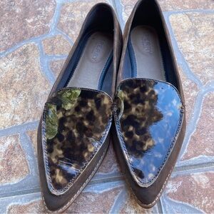Sperry Women's Tortoiseshell and Brown Pointed Toe Leather Loafers